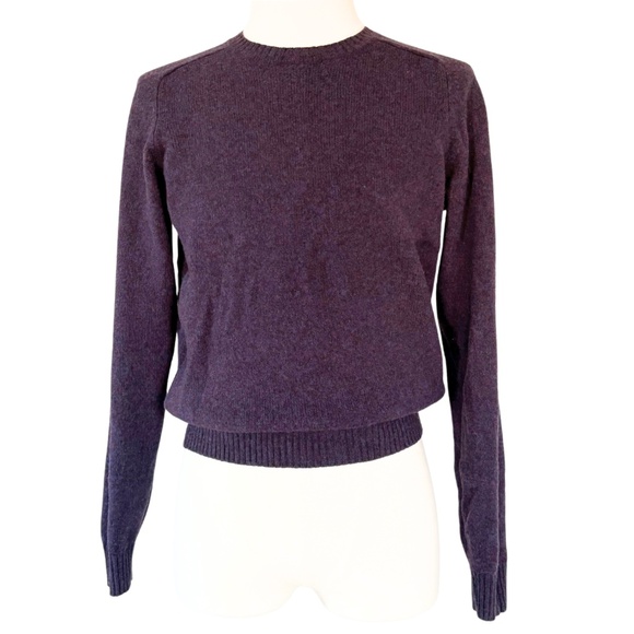Uniqlo | Unisex Premium Lambswool Sweater - Eggplant Purple | Size S - Picture 2 of 9